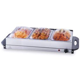 kVEVOR Electric Buffet Server & Food Warmer, 25.6" x 15" Portable Stainless Steel Chafing Dish Set with Temp Control & Oven-Safe Pan