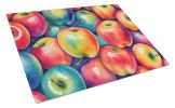 cNEW Colorful Apples Glass Cutting Board Decorative Tempered Glass Kitchen Cutting and Serving Board Large Size Chopping Board