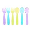 c10-Count Baby Feeding Fork & Spoon Set – Multicolor, BPA-Free, Dishwasher & Microwave Safe, 9+ Months