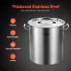 cVEVOR Stainless Steel Stockpot, 42 Quart Large Cooking Pots, Cookware Sauce Pot with Strainer, Lid, and Handle, Heavy Duty Commercial Grade Stock Pot