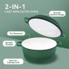 cEnameled Cast Iron Dutch Oven with Serving Lid + ENCLOSED THERMAL CIRCLE Design