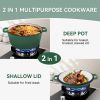 cEnameled Cast Iron Dutch Oven with Serving Lid + ENCLOSED THERMAL CIRCLE Design