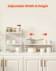 2 Tier Cabinet Organizer Shelf Counter Shelves Steel Kitchen Storage Spice Rack
